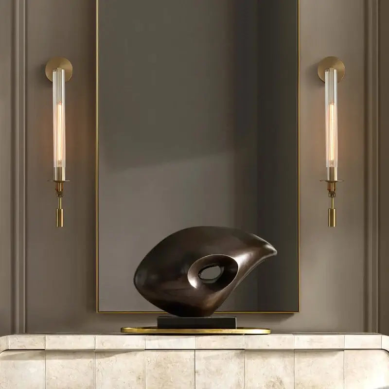 French Classicism Wall Lamp - Brass Indoor LED Light Fixture