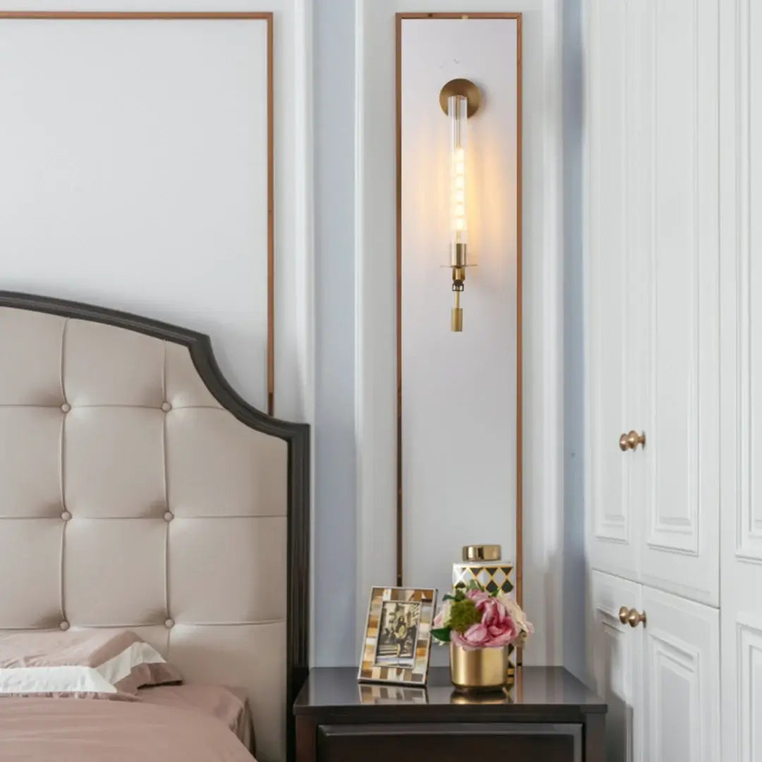 French Classicism Plug-in Wall Lamp with LED Edison Bulbs