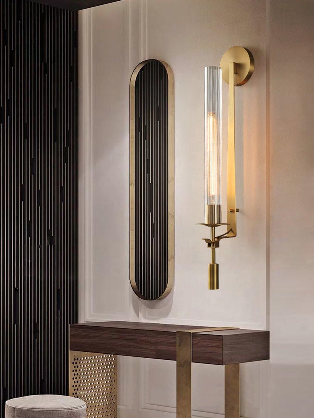 French Classicism Wall Lamp - Brass Indoor LED Light Fixture