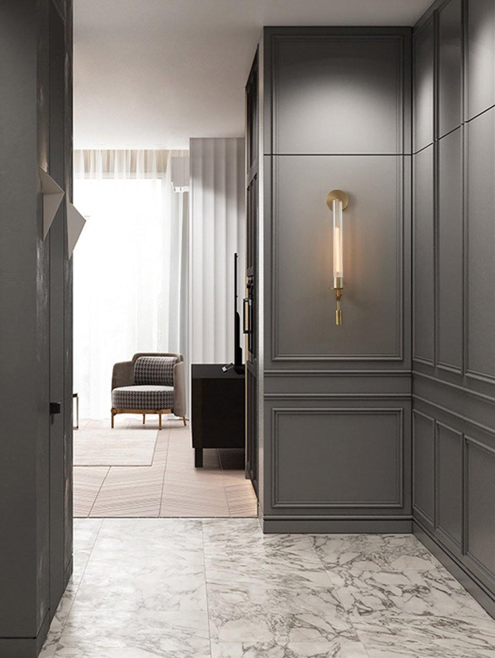 French Classicism Wall Lamp - Brass Indoor LED Light Fixture