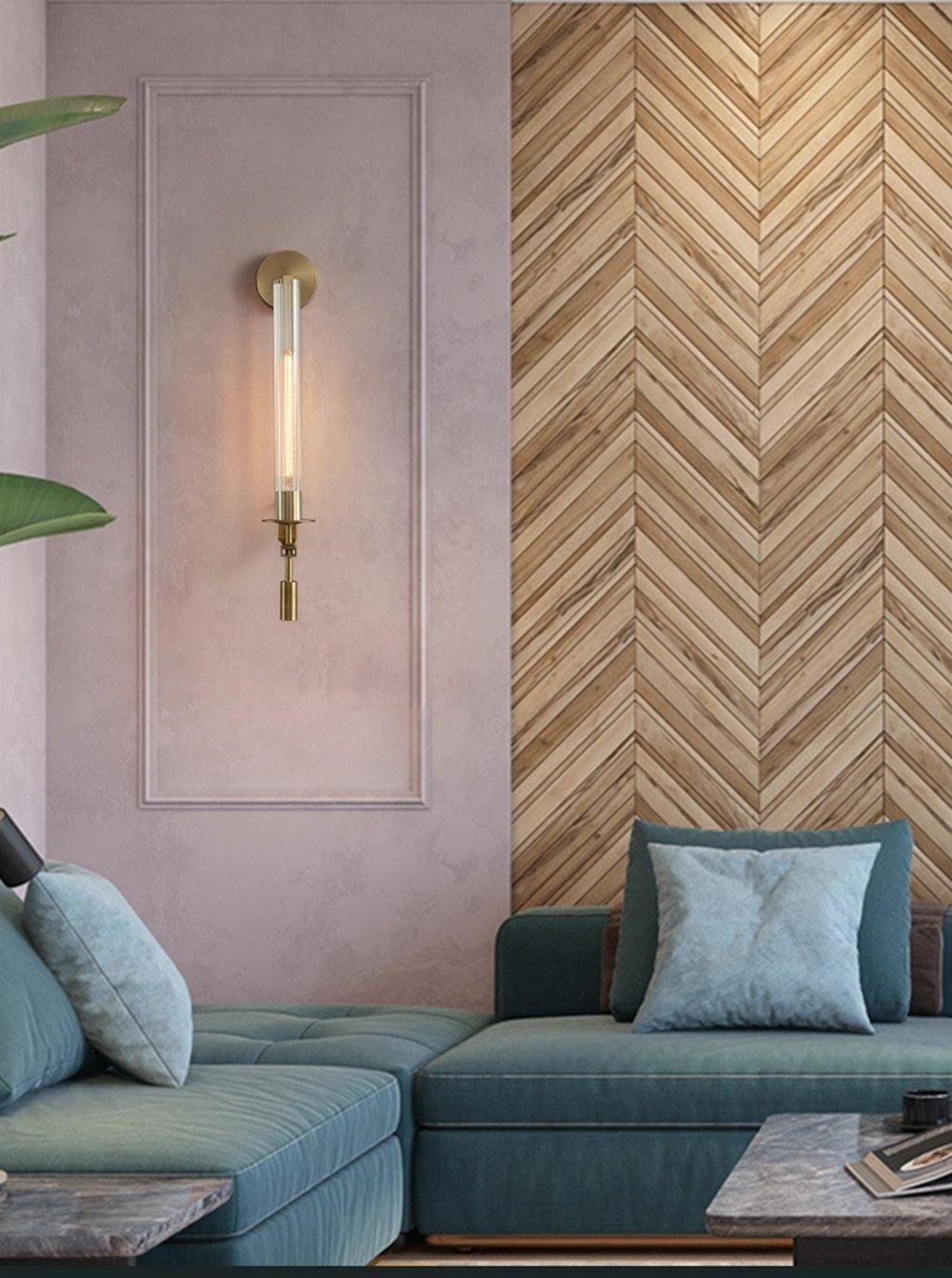 French Classicism Wall Lamp - Brass Indoor LED Light Fixture
