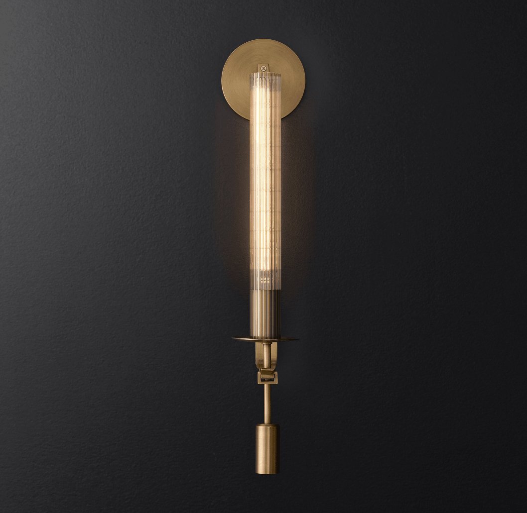 French Classicism Wall Lamp - Brass Indoor LED Light Fixture