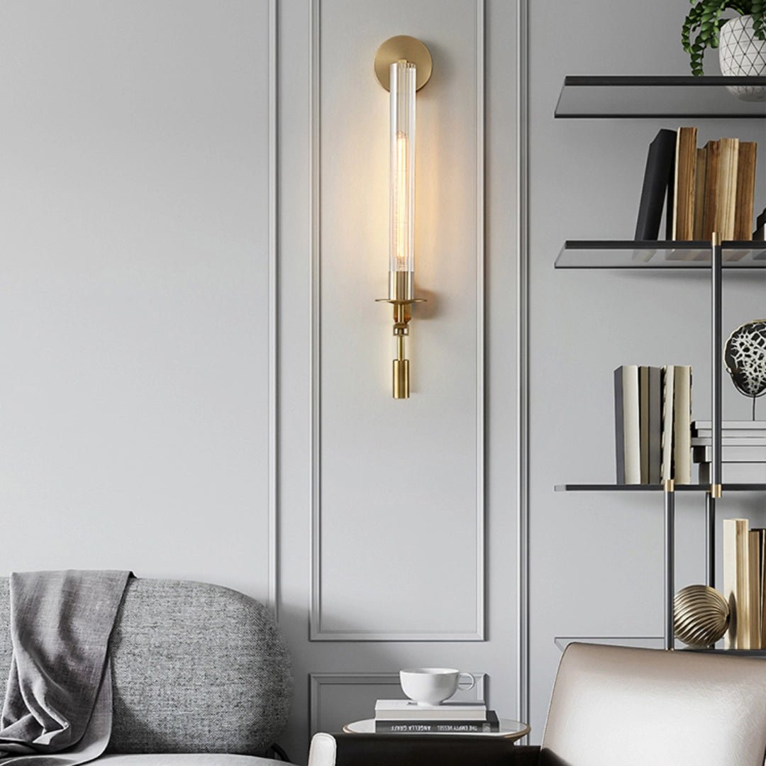 French Classicism Wall Lamp - Brass Indoor LED Light Fixture