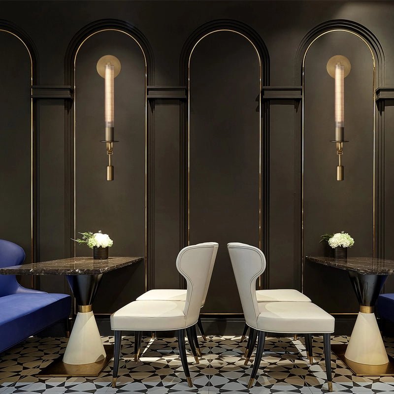 French Classicism Wall Lamp - Brass Indoor LED Light Fixture