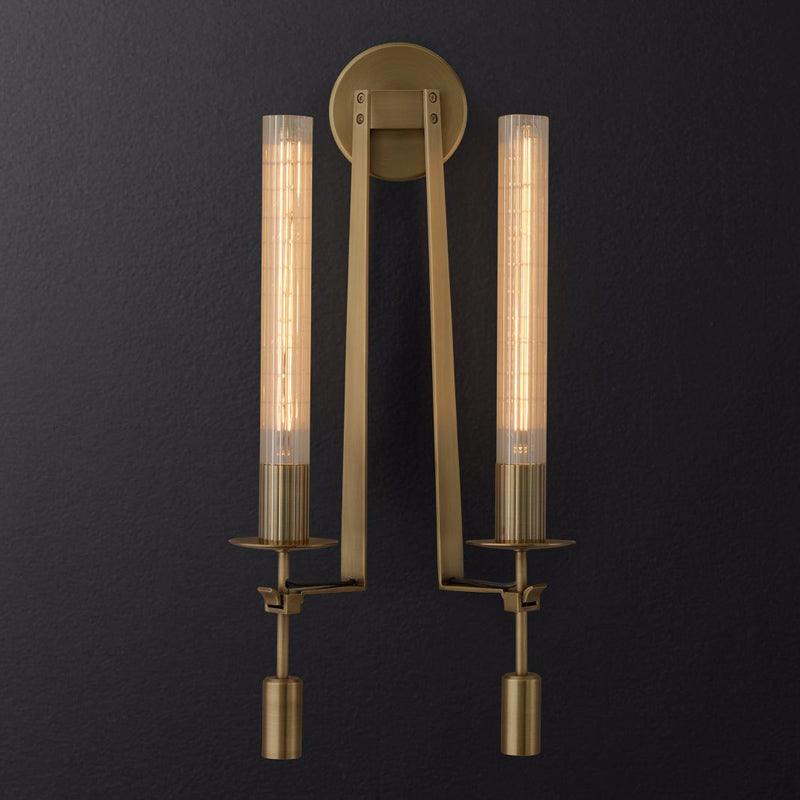 French Classicism Wall Lamp - Brass Indoor LED Light Fixture
