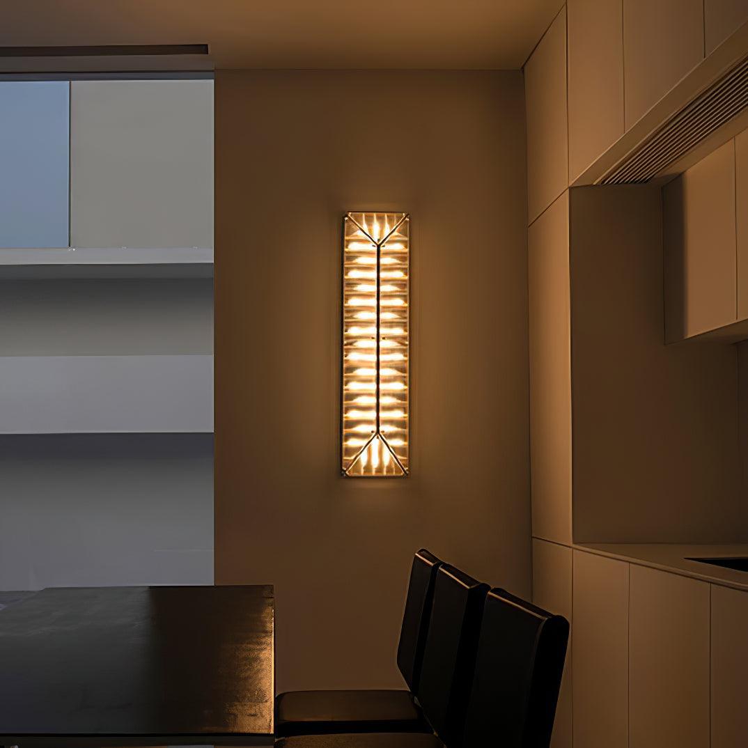 Fragment Wall Lamp with Patterned Glass, LED Lighting
