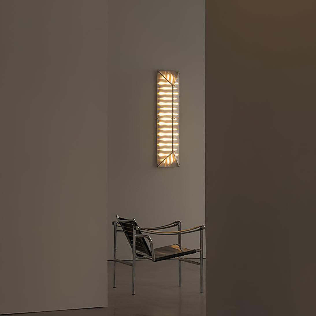 Fragment Wall Lamp with Patterned Glass, LED Lighting