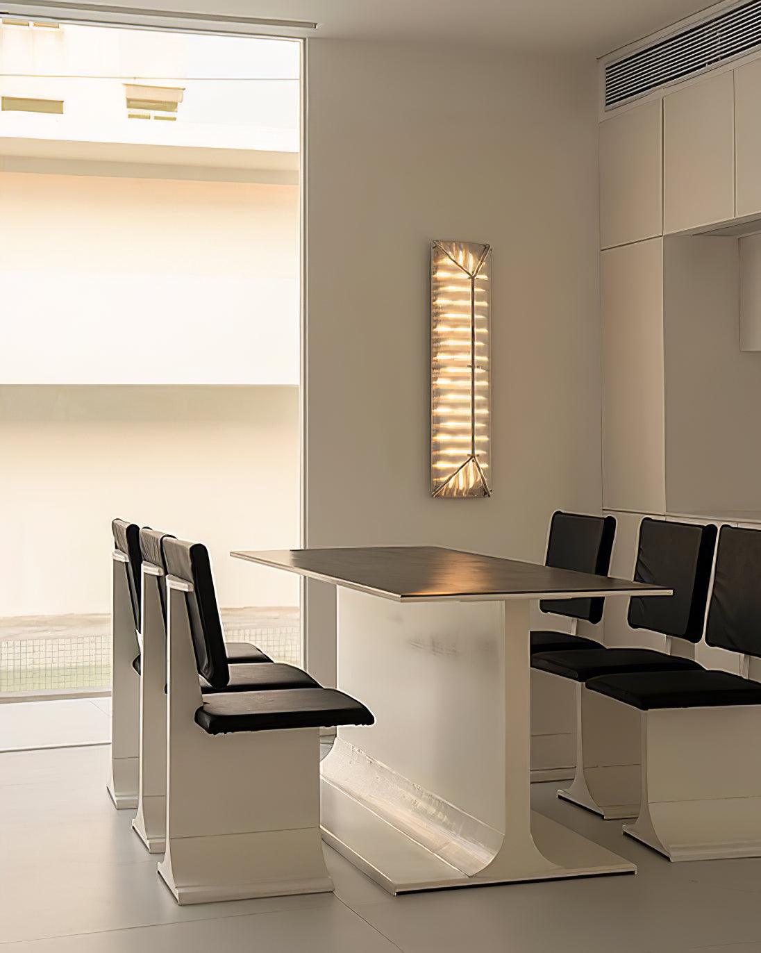 Fragment Wall Lamp with Patterned Glass, LED Lighting