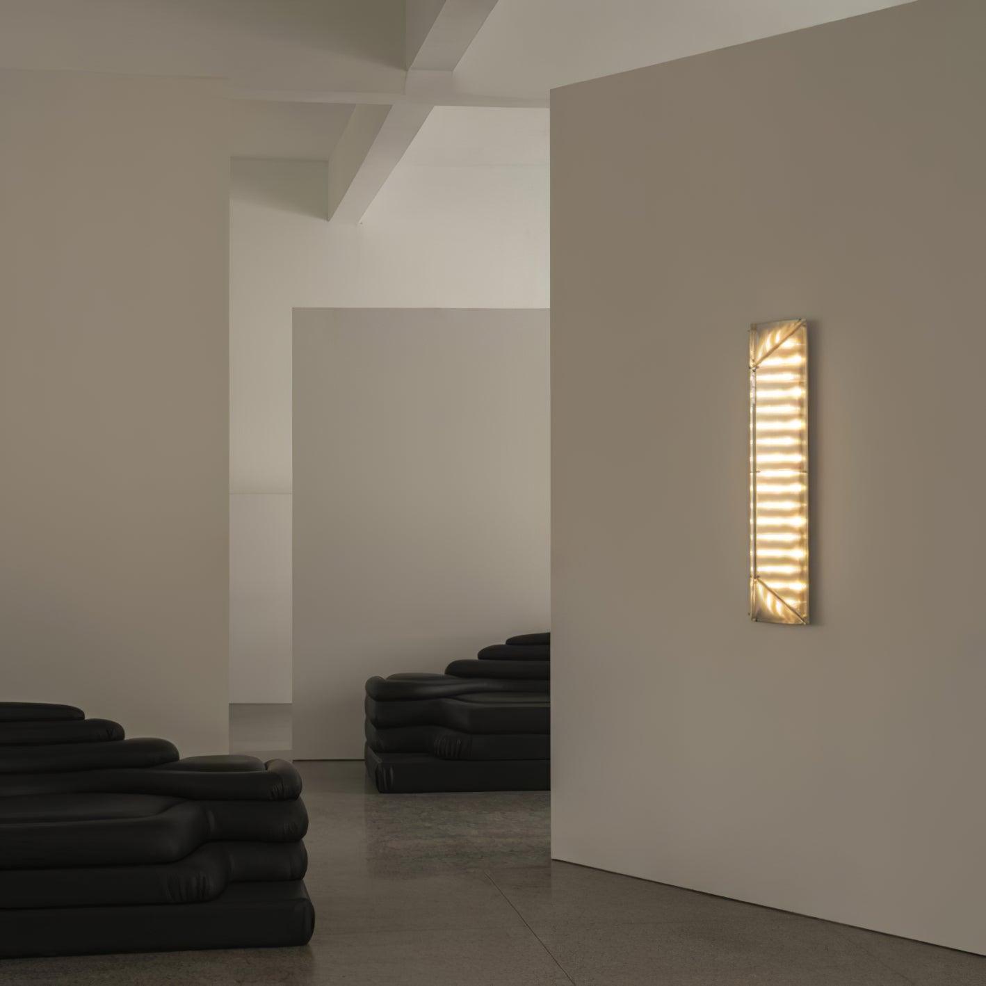 Fragment Wall Lamp with Patterned Glass, LED Lighting