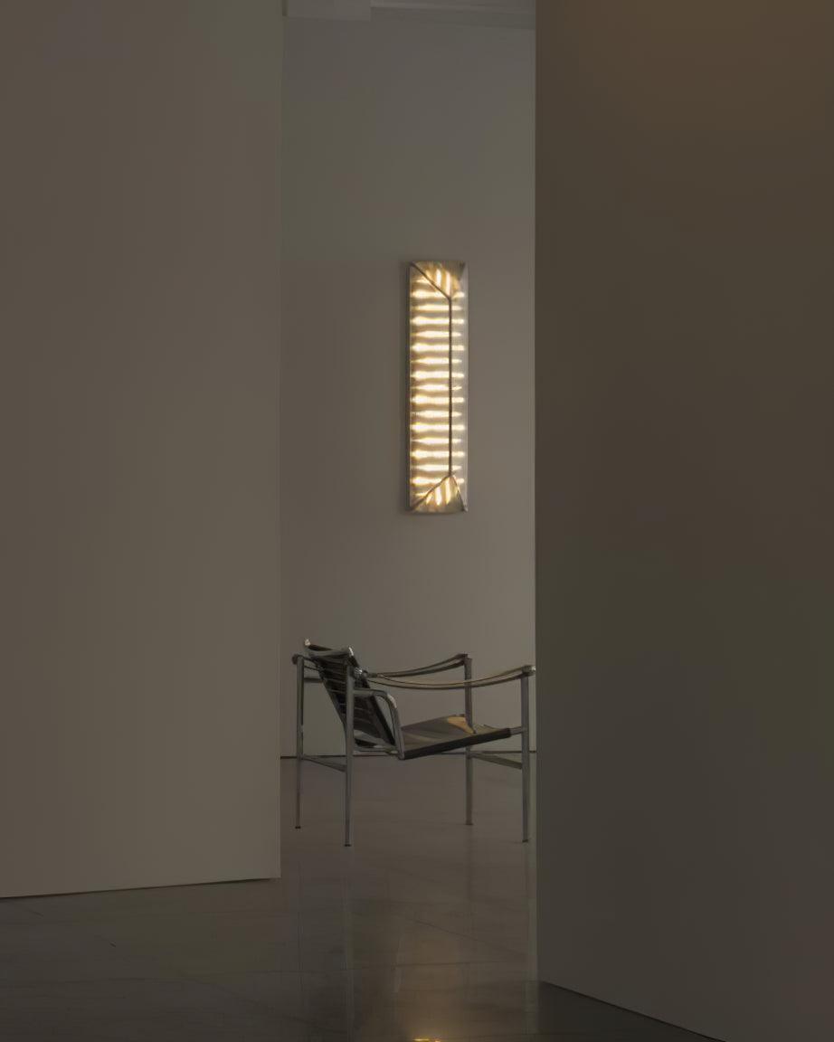 Fragment Wall Lamp with Patterned Glass, LED Lighting