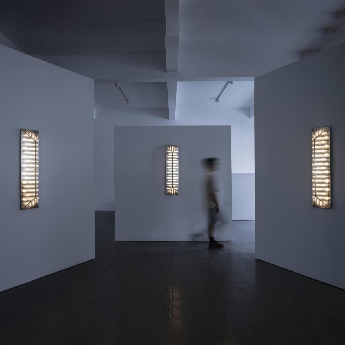 Fragment Wall Lamp with Patterned Glass, LED Lighting