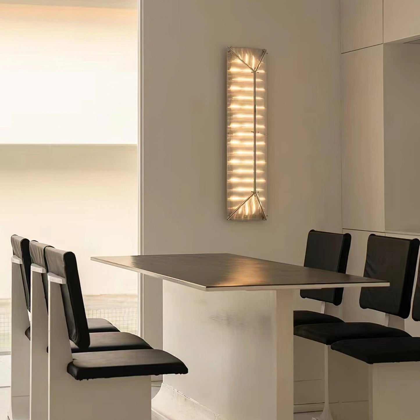 Fragment Wall Lamp with Patterned Glass, LED Lighting
