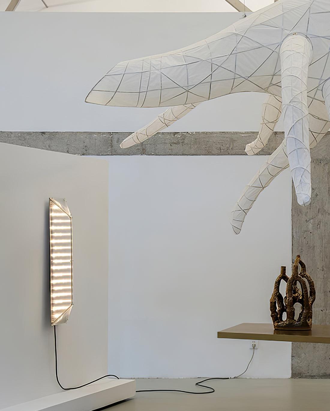 Fragment Wall Lamp with Patterned Glass, LED Lighting