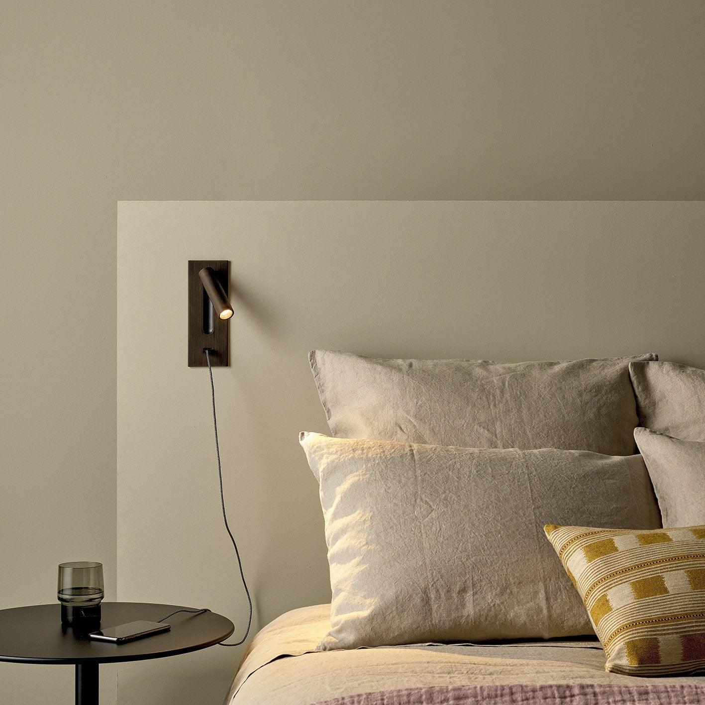 Folded Back Bedside Wall Lamp with LED Light and Switch