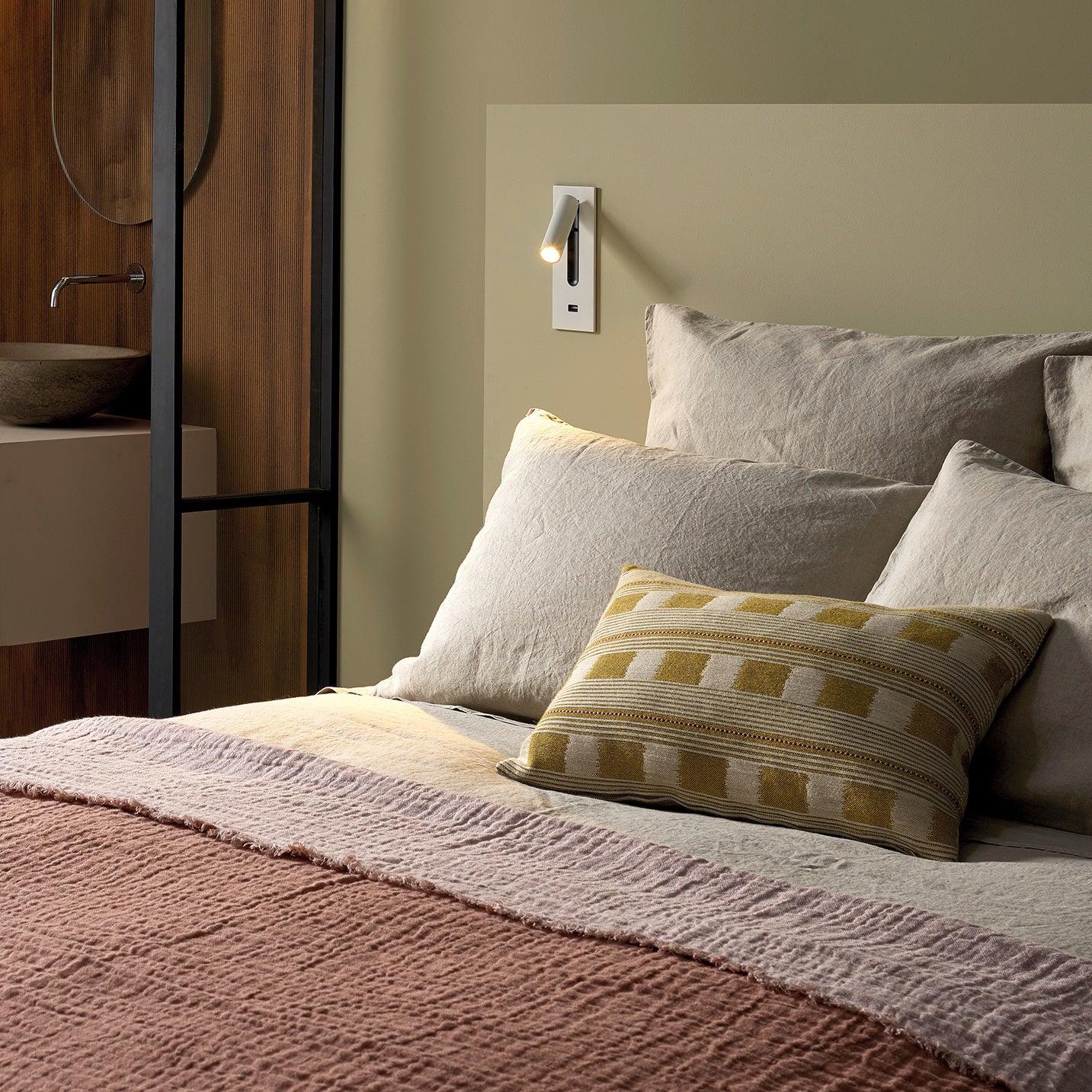 Folded Back Bedside Wall Lamp with LED Light and Switch