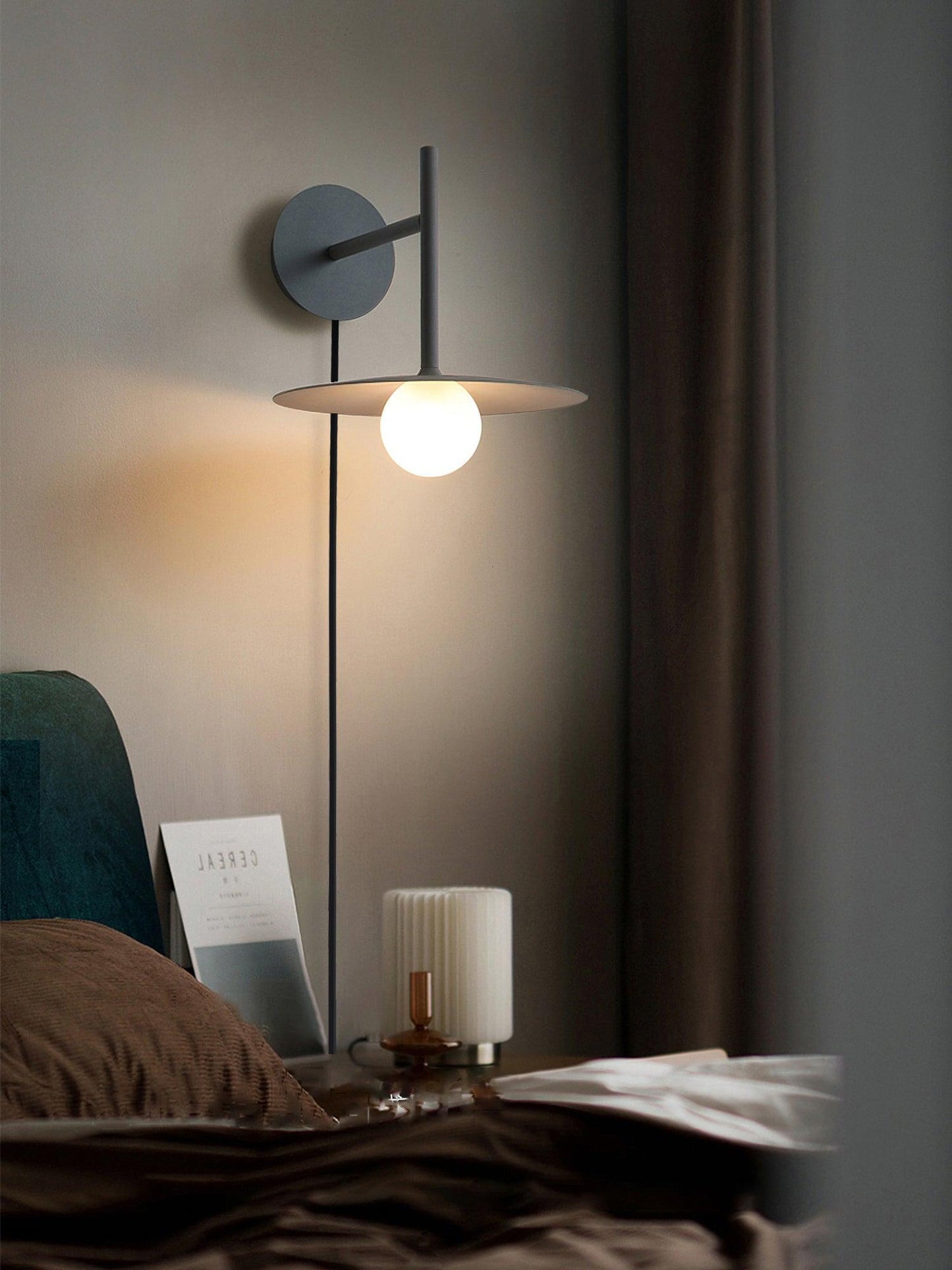 Gea Iron Plug-In Wall Lamp with LED Light - Indoor Decor