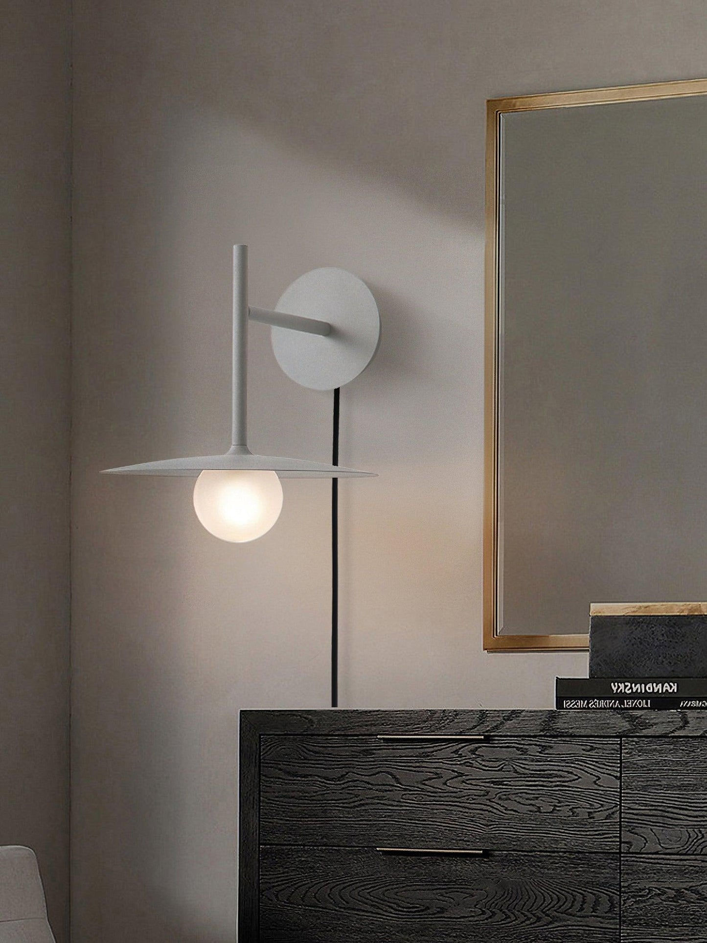 Gea Iron Plug-In Wall Lamp with LED Light - Indoor Decor