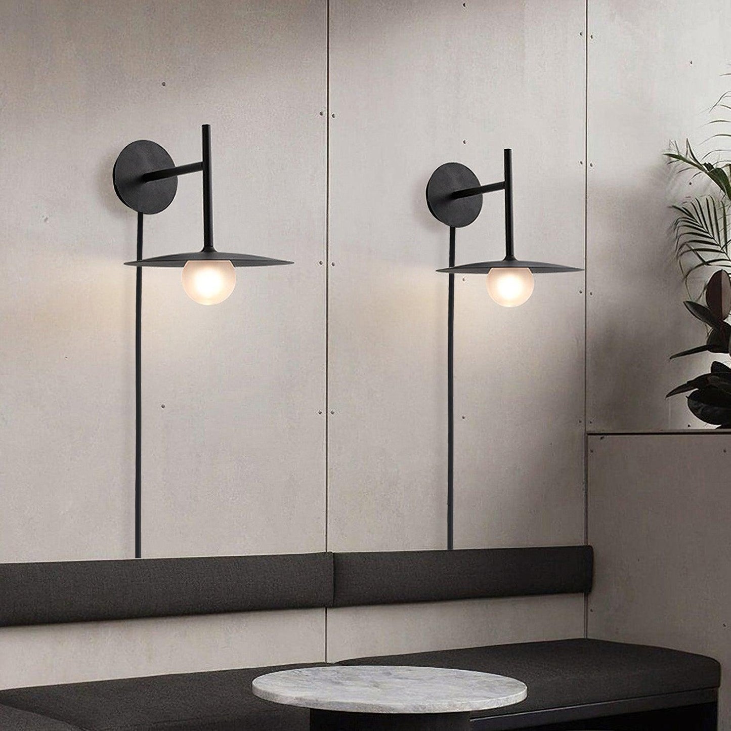 Gea Iron Plug-In Wall Lamp with LED Light - Indoor Decor