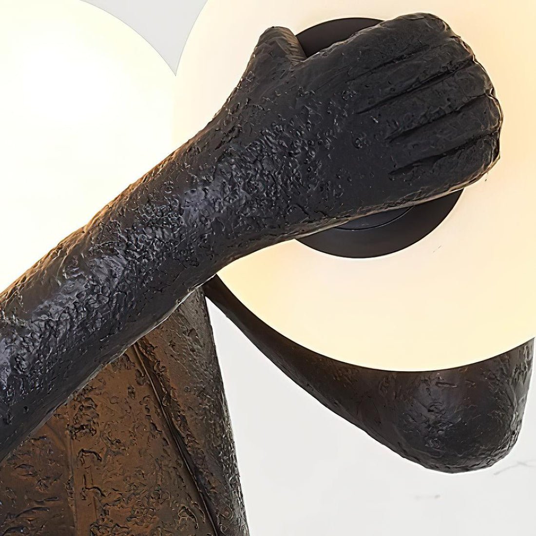 Gentleman Sculpture Floor Lamp with LED Light - Blue Decor