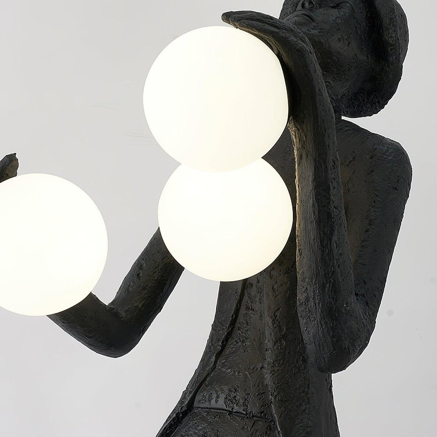 Gentleman Sculpture Floor Lamp with LED Light - Blue Decor