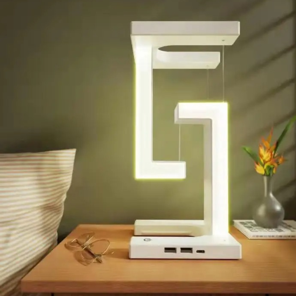Levitating LED Table Lamp - Anti-Gravity Design with Wireless Charging