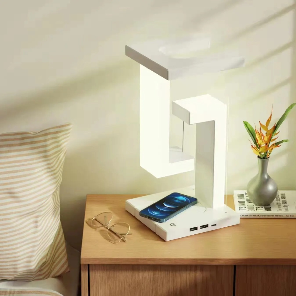 Levitating LED Table Lamp - Anti-Gravity Design with Wireless Charging