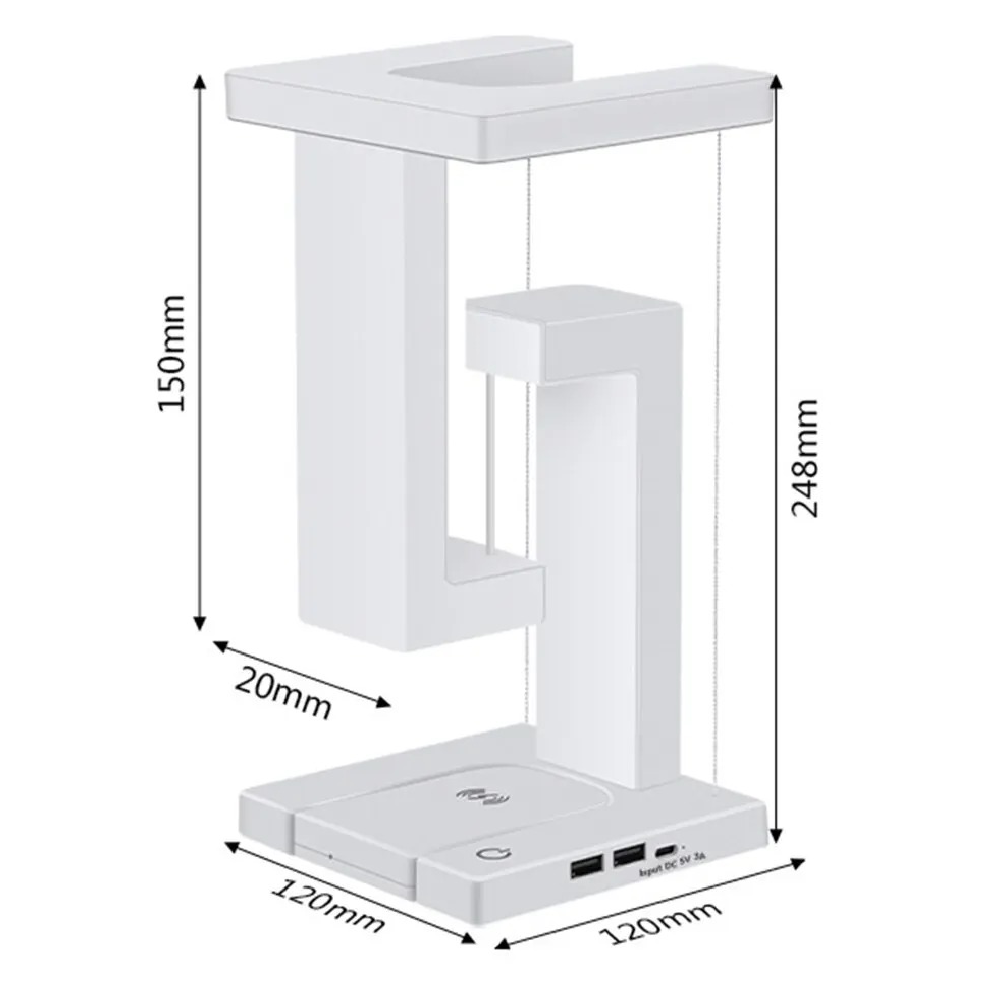 Levitating LED Table Lamp - Anti-Gravity Design with Wireless Charging
