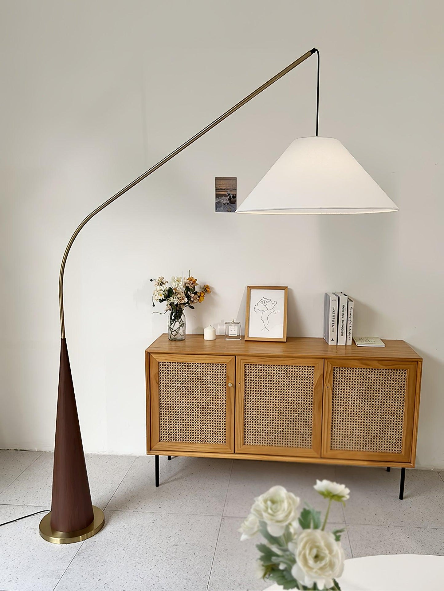 Gibson Arc Floor Lamp - Modern LED Lighting in Gold