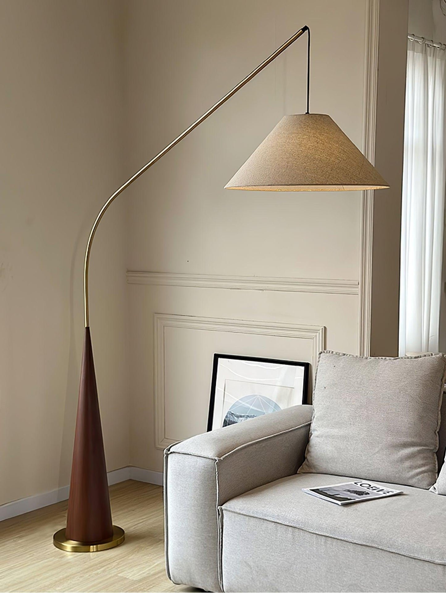 Gibson Arc Floor Lamp - Modern LED Lighting in Gold
