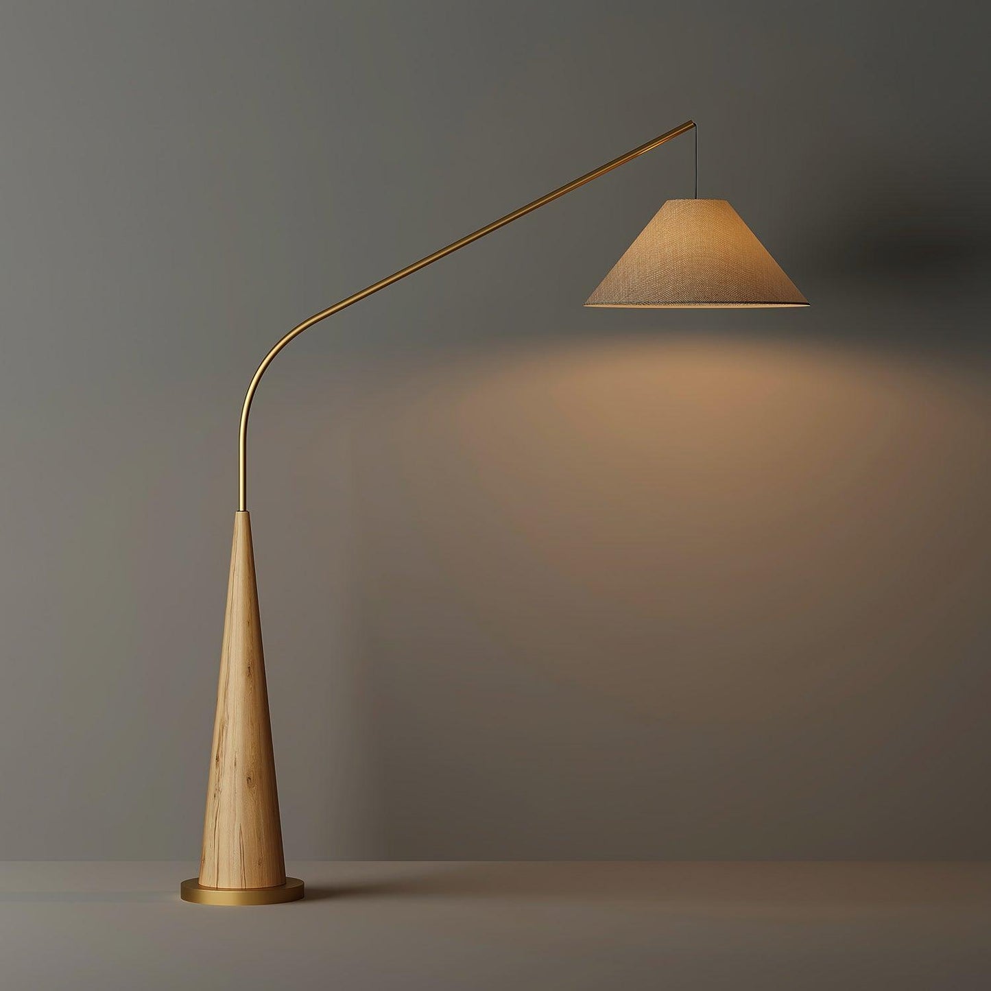 Gibson Arc Floor Lamp - Modern LED Lighting in Gold