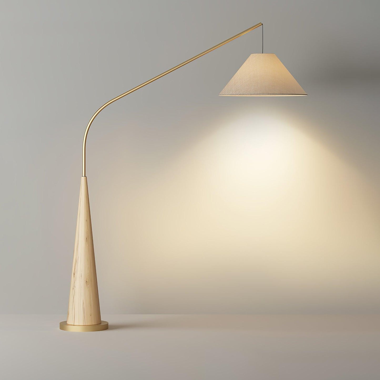 Gibson Arc Floor Lamp - Modern LED Lighting in Gold