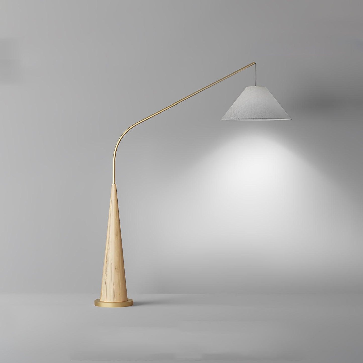 Gibson Arc Floor Lamp - Modern LED Lighting in Gold