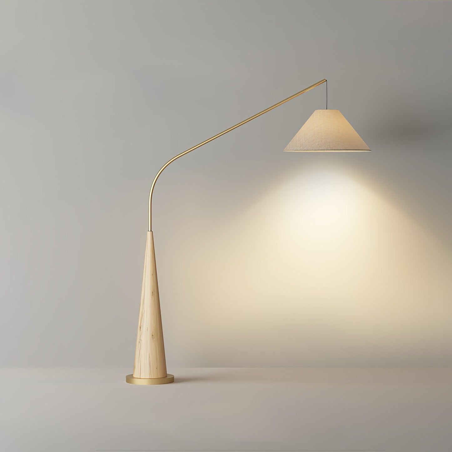 Gibson Arc Floor Lamp - Modern LED Lighting in Gold