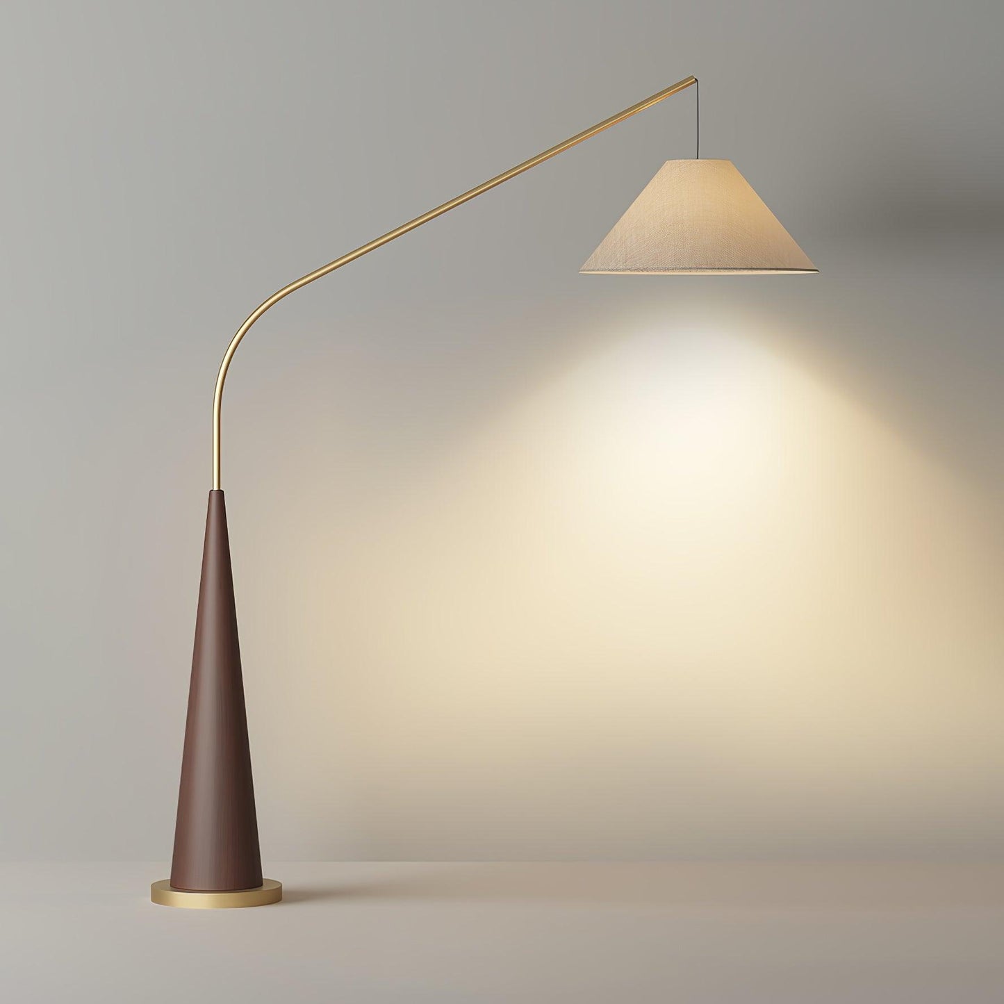 Gibson Arc Floor Lamp - Modern LED Lighting in Gold