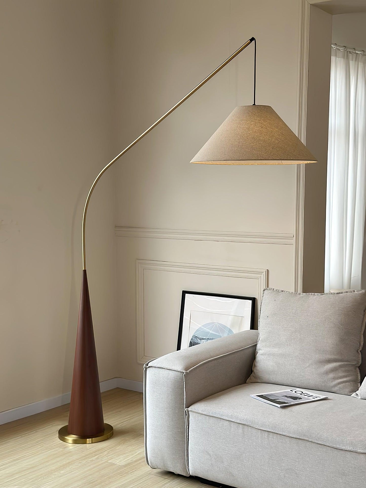 Gibson Arc Floor Lamp - Modern LED Lighting in Gold