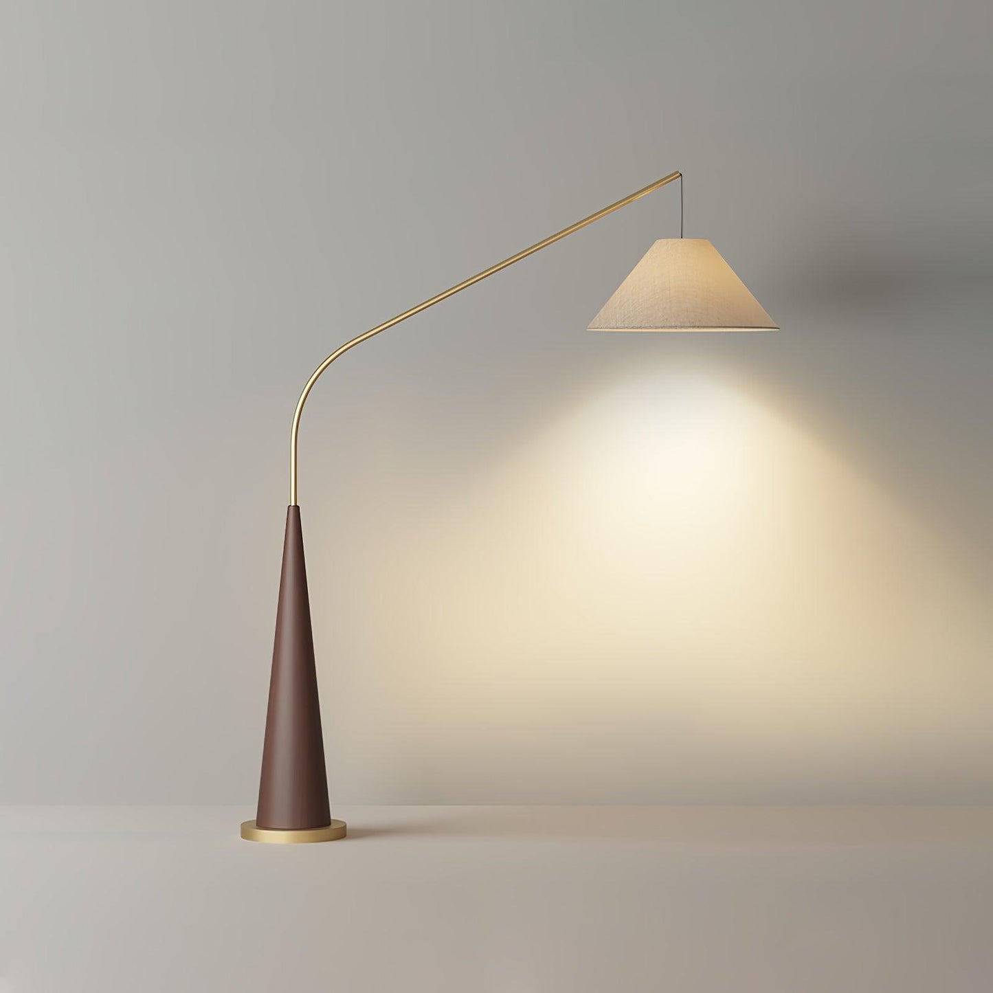 Gibson Arc Floor Lamp - Modern LED Lighting in Gold