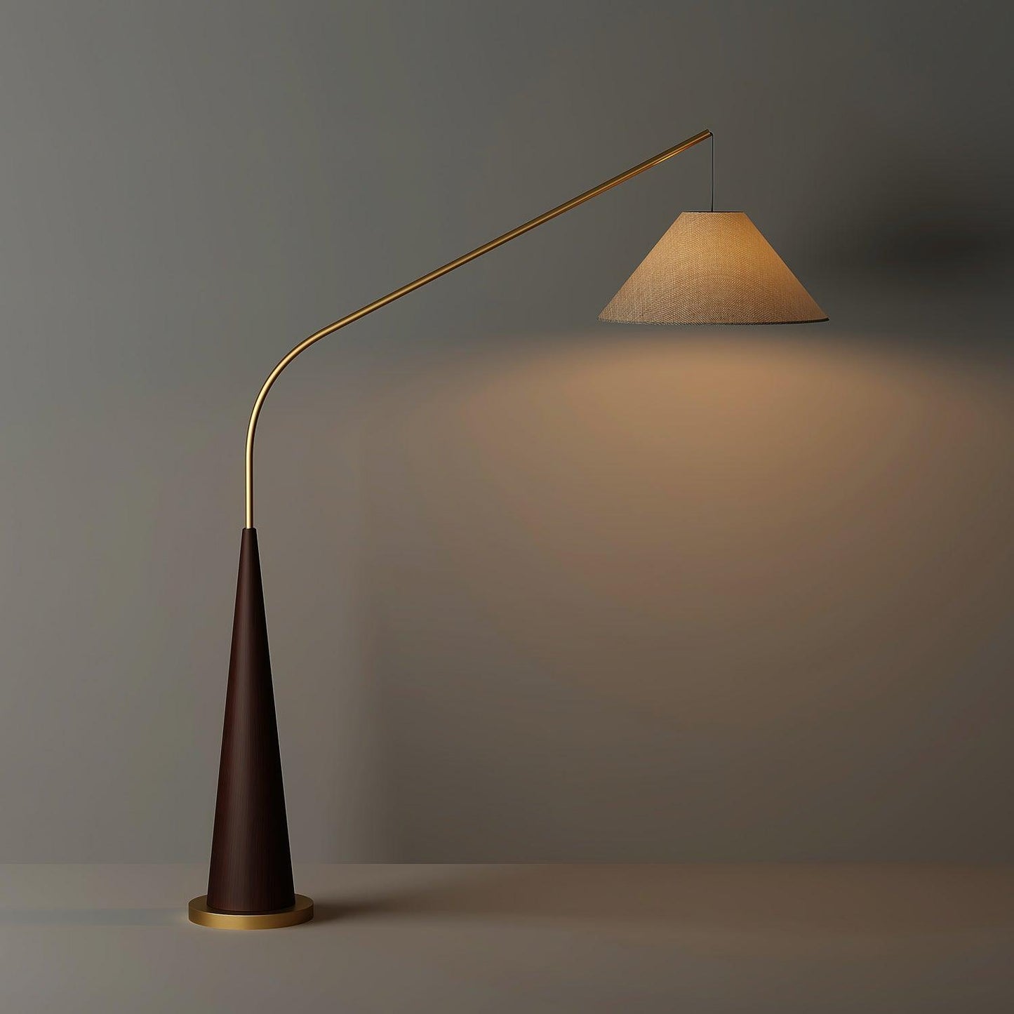 Gibson Arc Floor Lamp - Modern LED Lighting in Gold