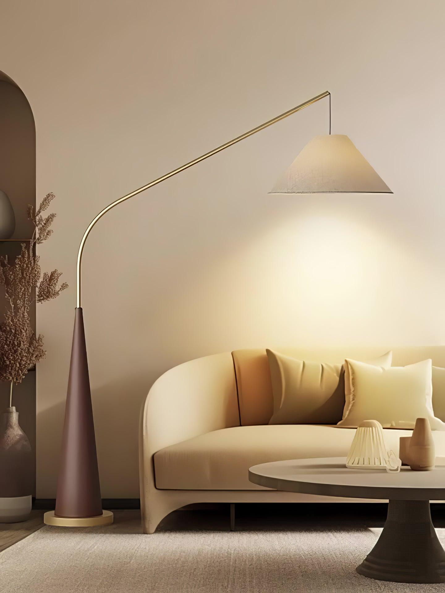 Gibson Arc Floor Lamp - Modern LED Lighting in Gold
