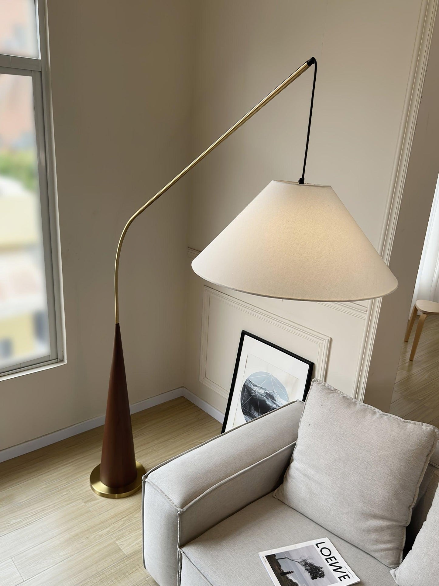 Gibson Arc Floor Lamp - Modern LED Lighting in Gold