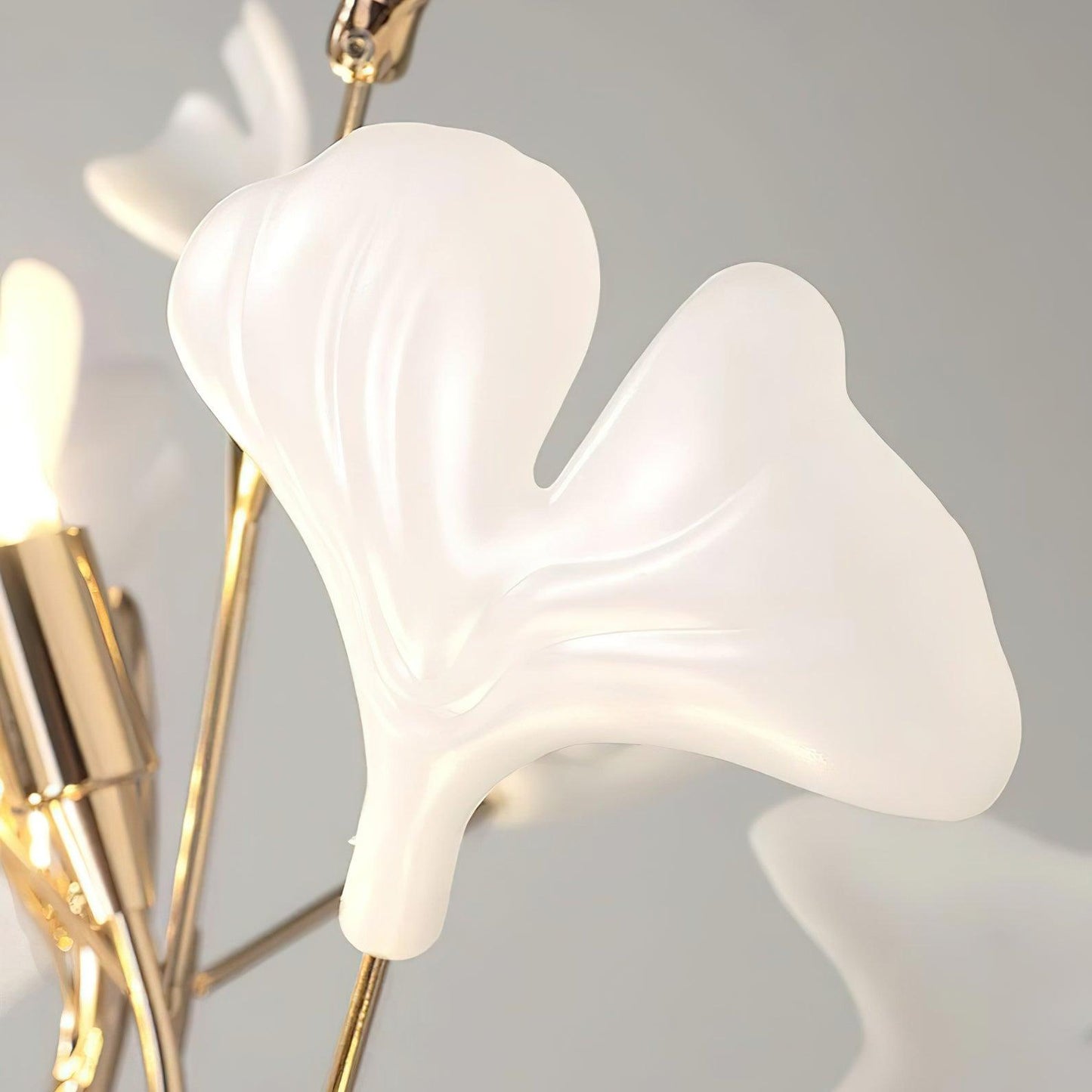 Gingko Leaf Floor Lamp - LED Ceramic Design, Indoor Use