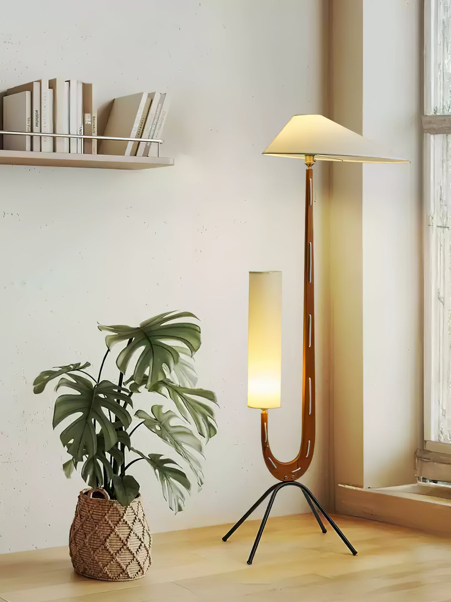 Giraffe Floor Lamp with LED Light - Mid Century Design