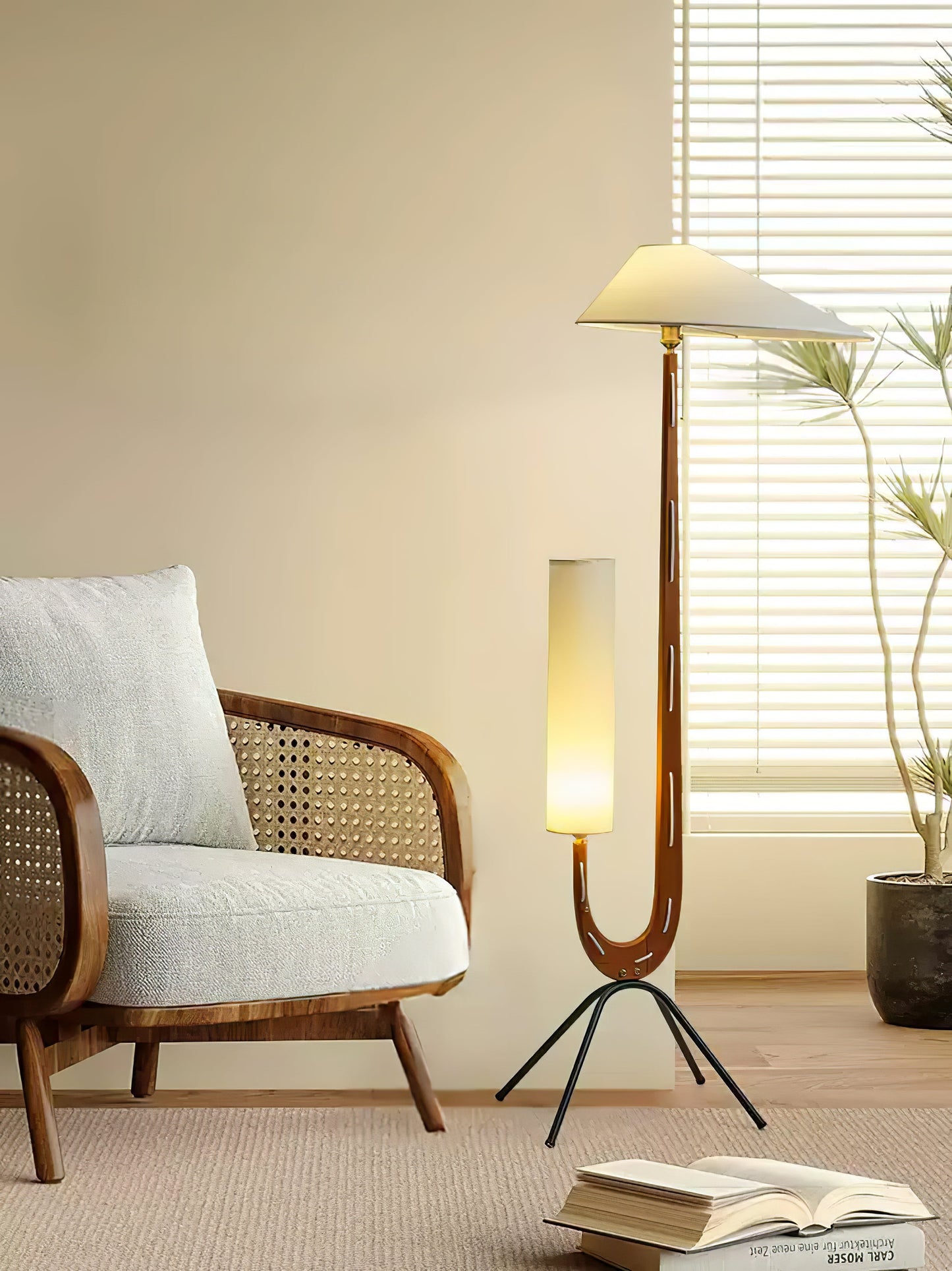 Giraffe Floor Lamp with LED Light - Mid Century Design