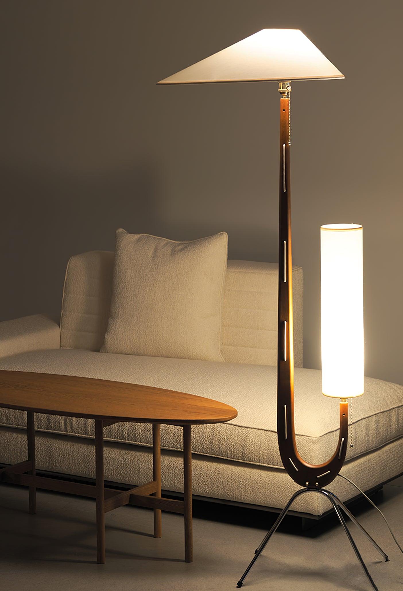 Giraffe Floor Lamp with LED Light - Mid Century Design
