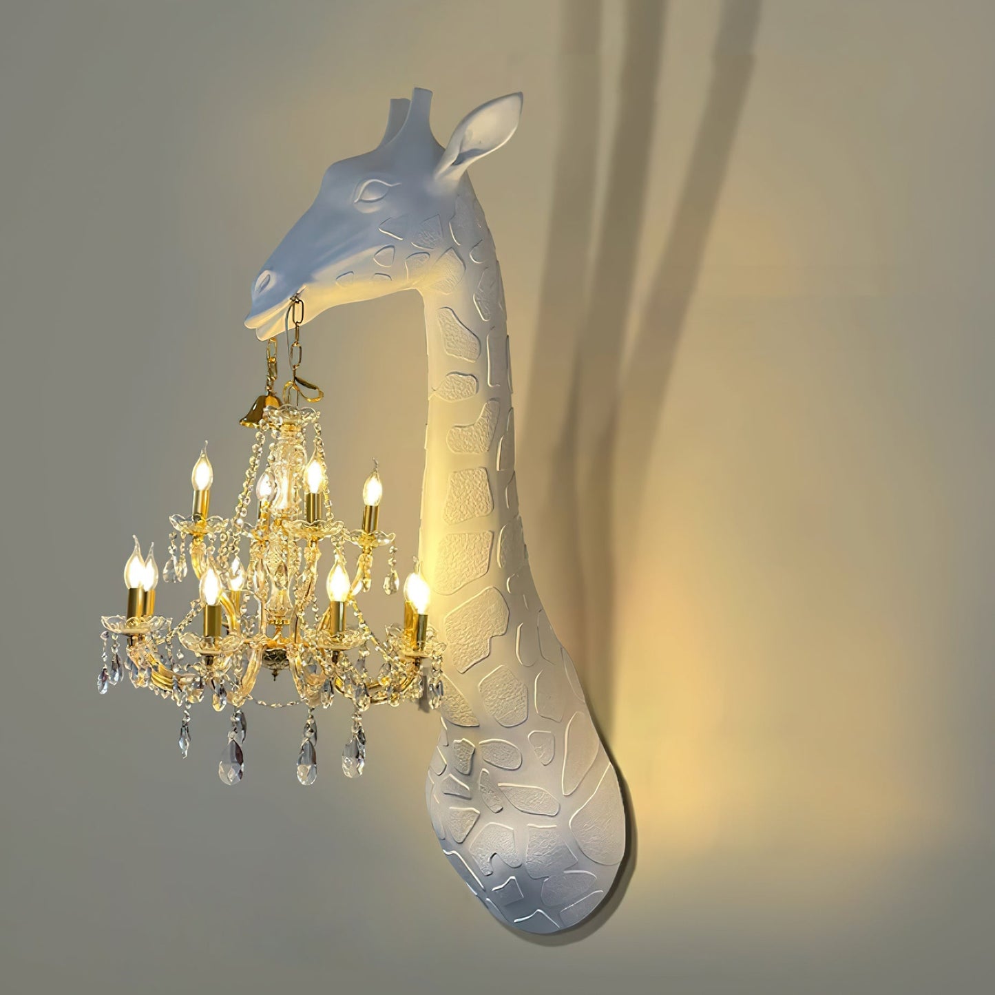 Giraffe Royale Wall Lamp with Crystal Chandelier, LED