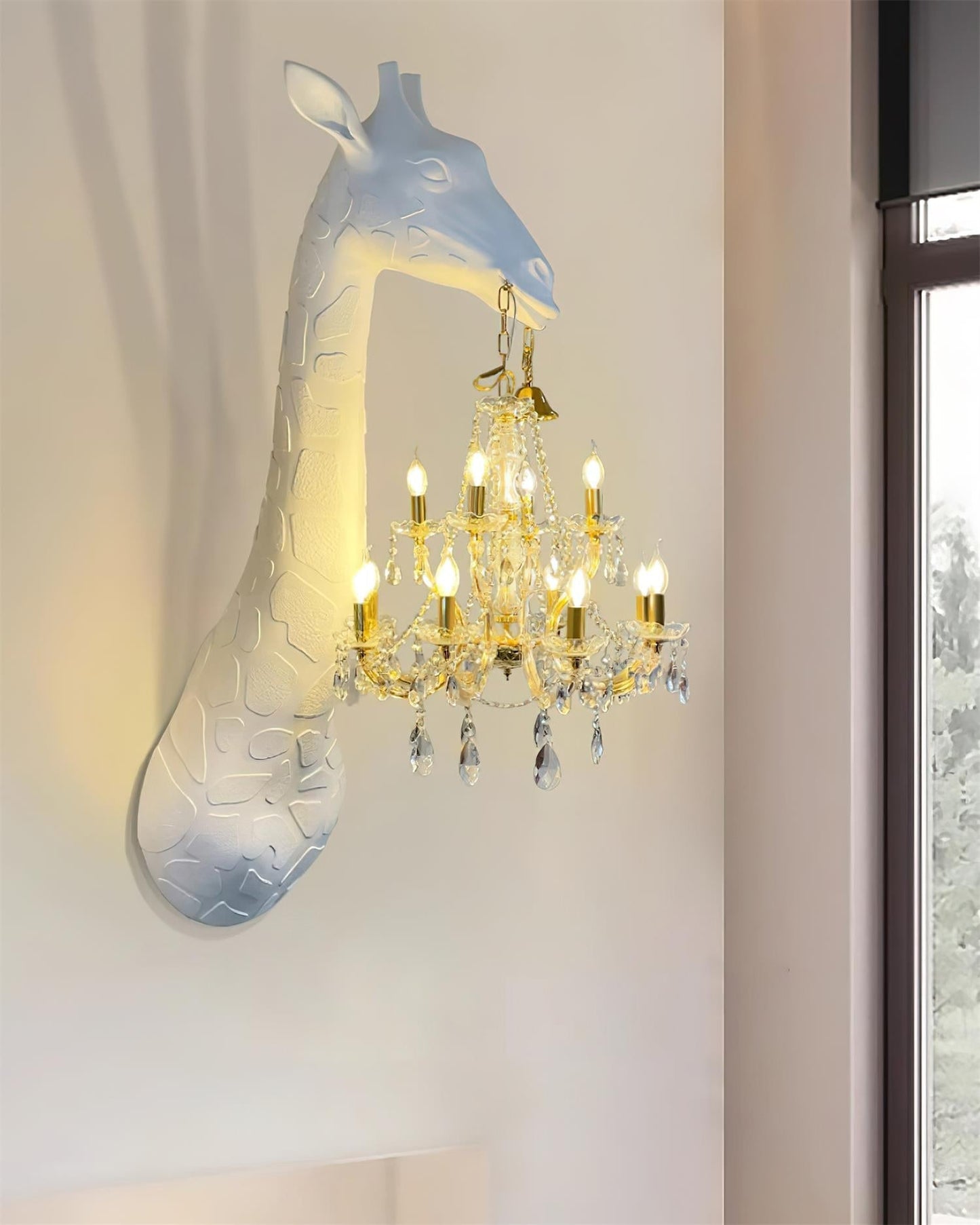 Giraffe Royale Wall Lamp with Crystal Chandelier, LED