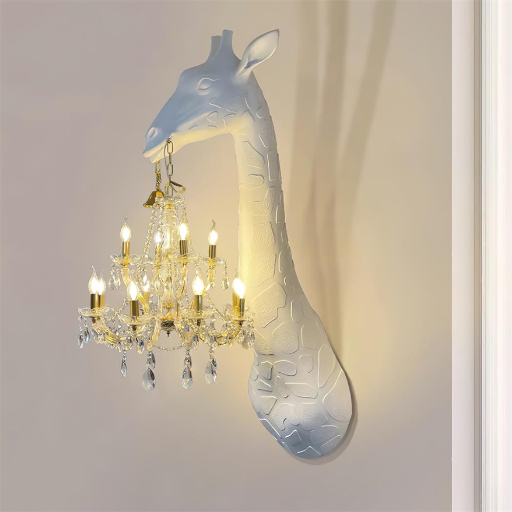 Giraffe Royale Wall Lamp with Crystal Chandelier, LED