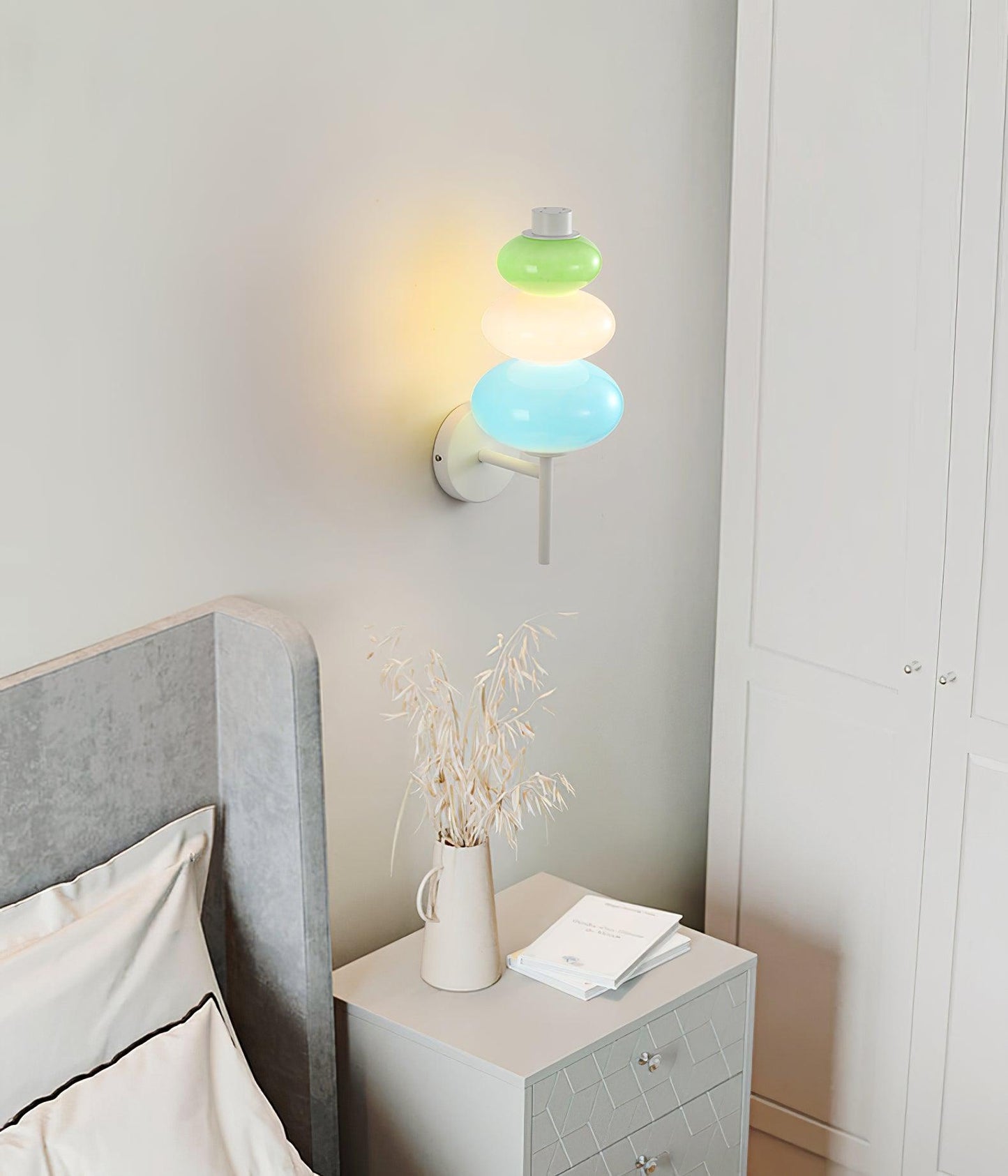 Glass Candy String Wall Lamp - LED Indoor Lighting Set of 2