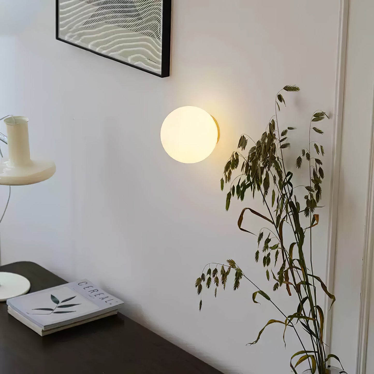 Glass Mini Orb Wall Lamp - LED Indoor Light Fixture