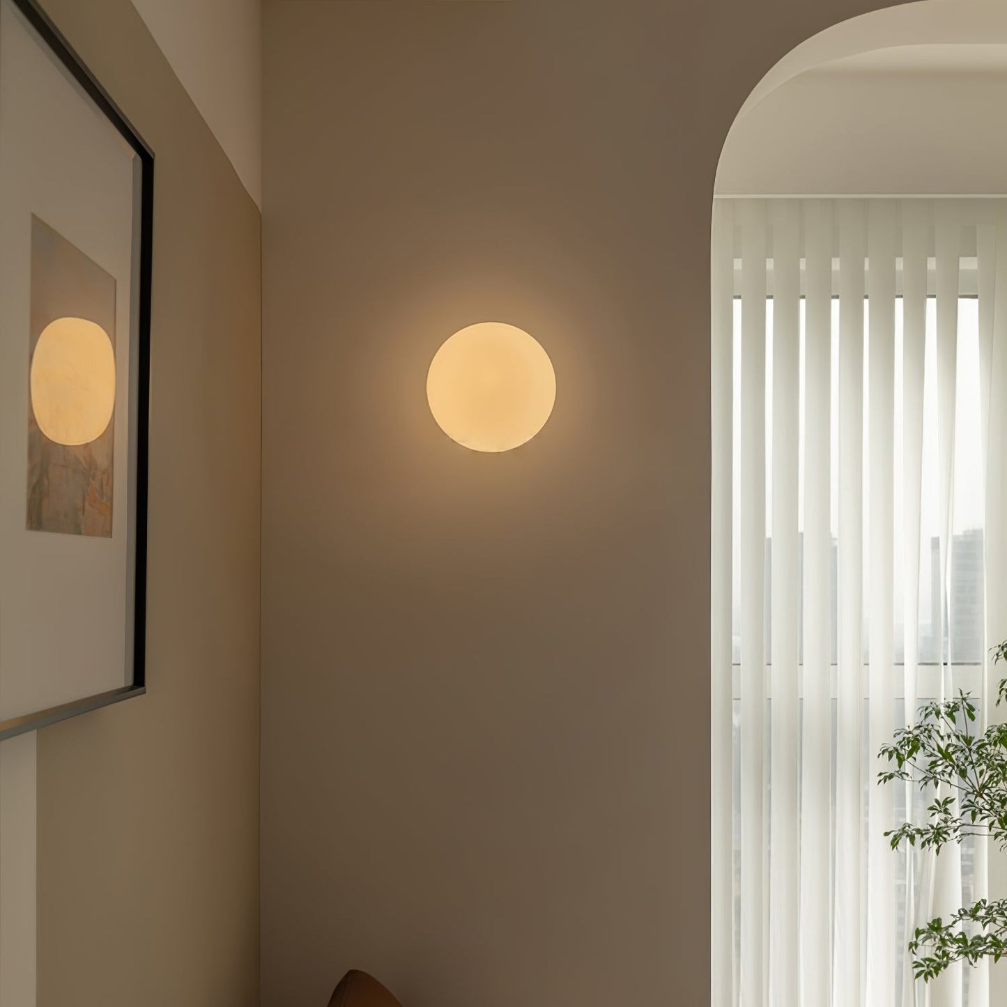 Glass Mini Orb Wall Lamp - LED Indoor Light Fixture