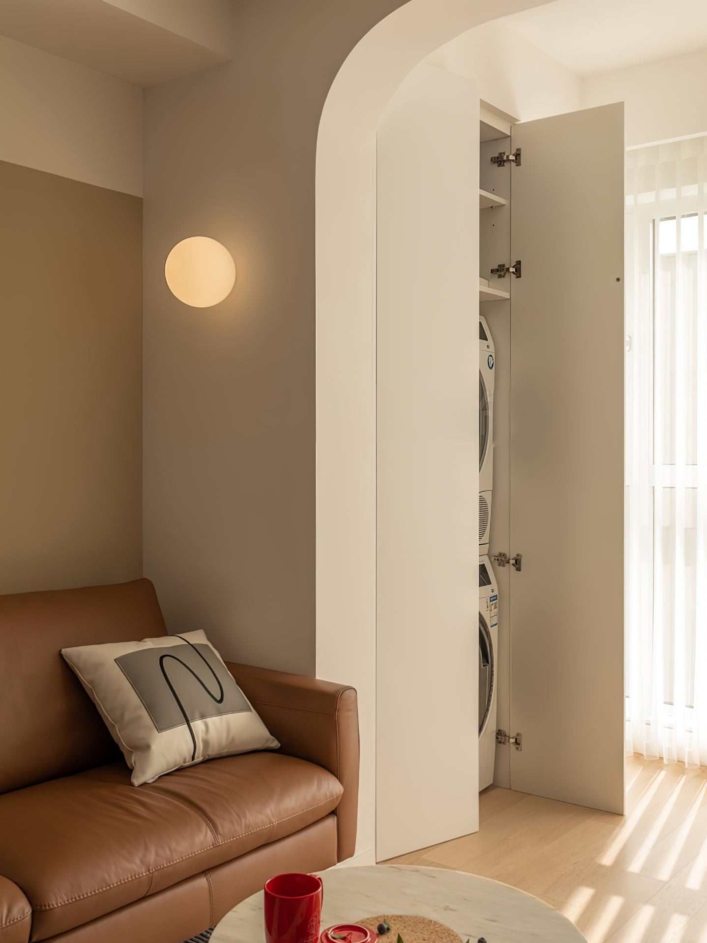 Glass Mini Orb Wall Lamp - LED Indoor Light Fixture